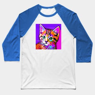 Pop Art Kitten Baseball T-Shirt